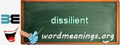 WordMeaning blackboard for dissilient